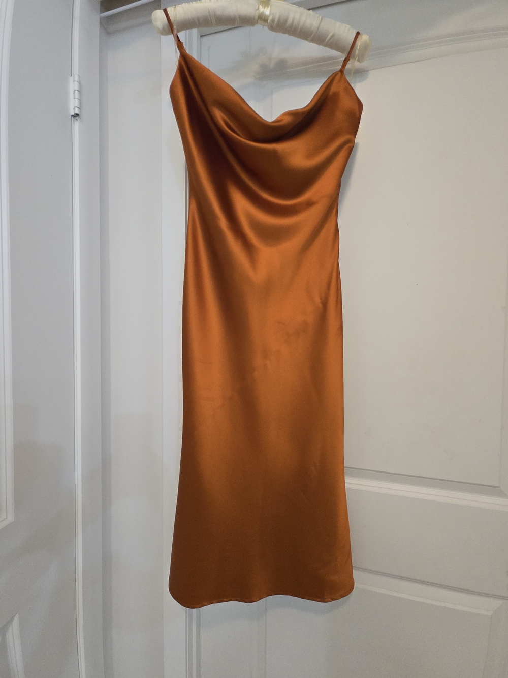 MESHKI Cowl Neck Slip Dress in Rust Size XS, NEW